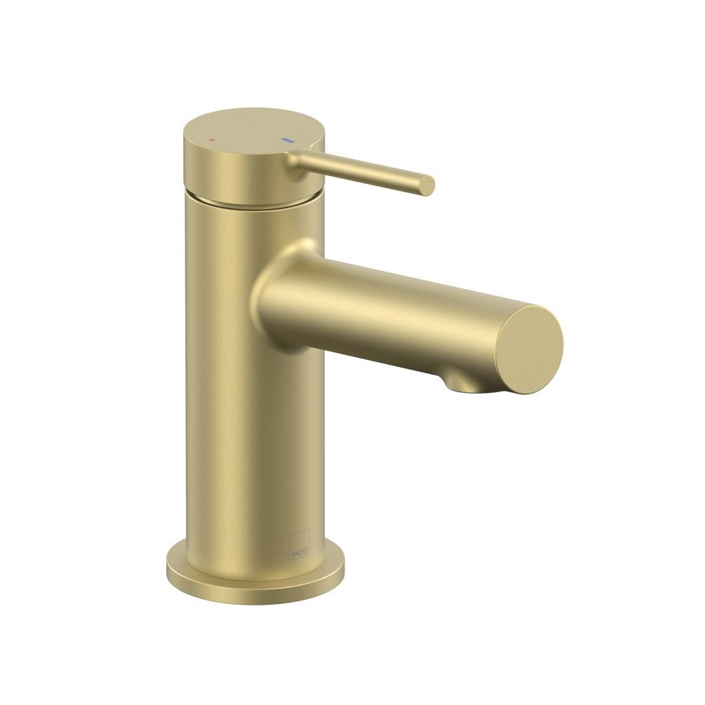 Vado Safari Lever Mini Satin Brass Mono Basin Mixer